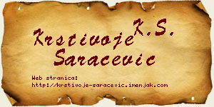 Krstivoje Saračević vizit kartica